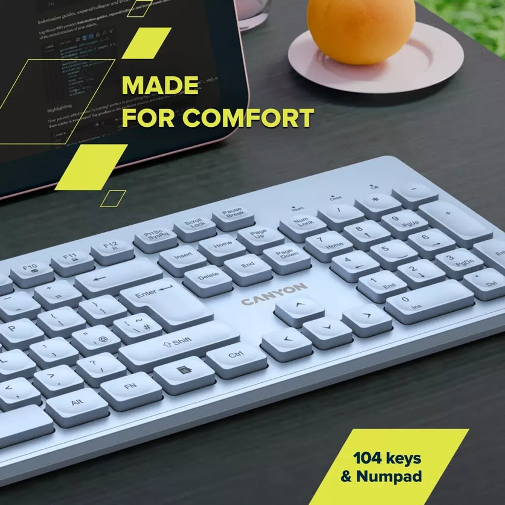 Canyon Silent Wireless Keyboard HKB-W01 CNS-HKBW01BG