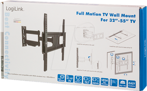 LogiLink Wall mount for TV 32–55", fixed, 35 kg ma