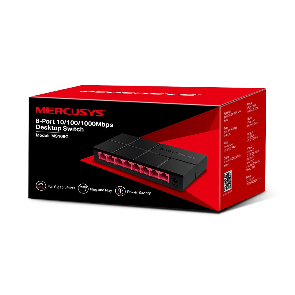 8-Port 10/100/1,000 Mbps Desktop Switch