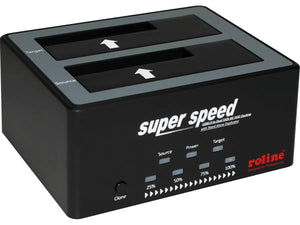 ROLINE 2.5" / 3.5" SATA HDD/SSD Docking Station, USB 3.2 Gen 1, HDD Clone-Function