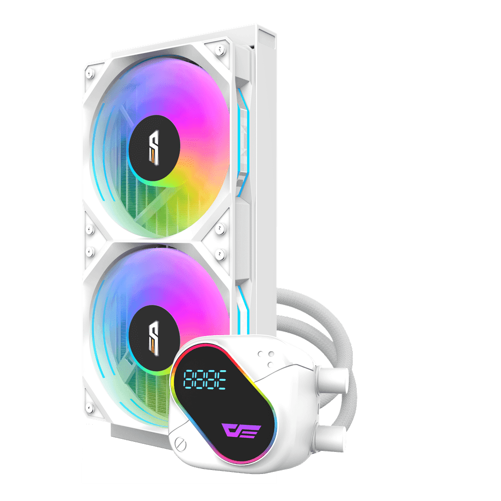 Darkflash Explore DO-240 White AIO Liquid Cooler LCD Display 240mm ARGB
