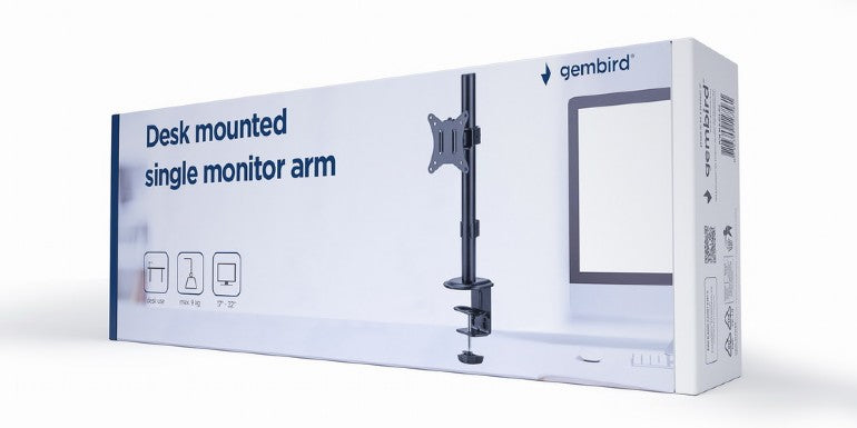 Desk mounted single monitor arm, 17”-32” MA-D1-02