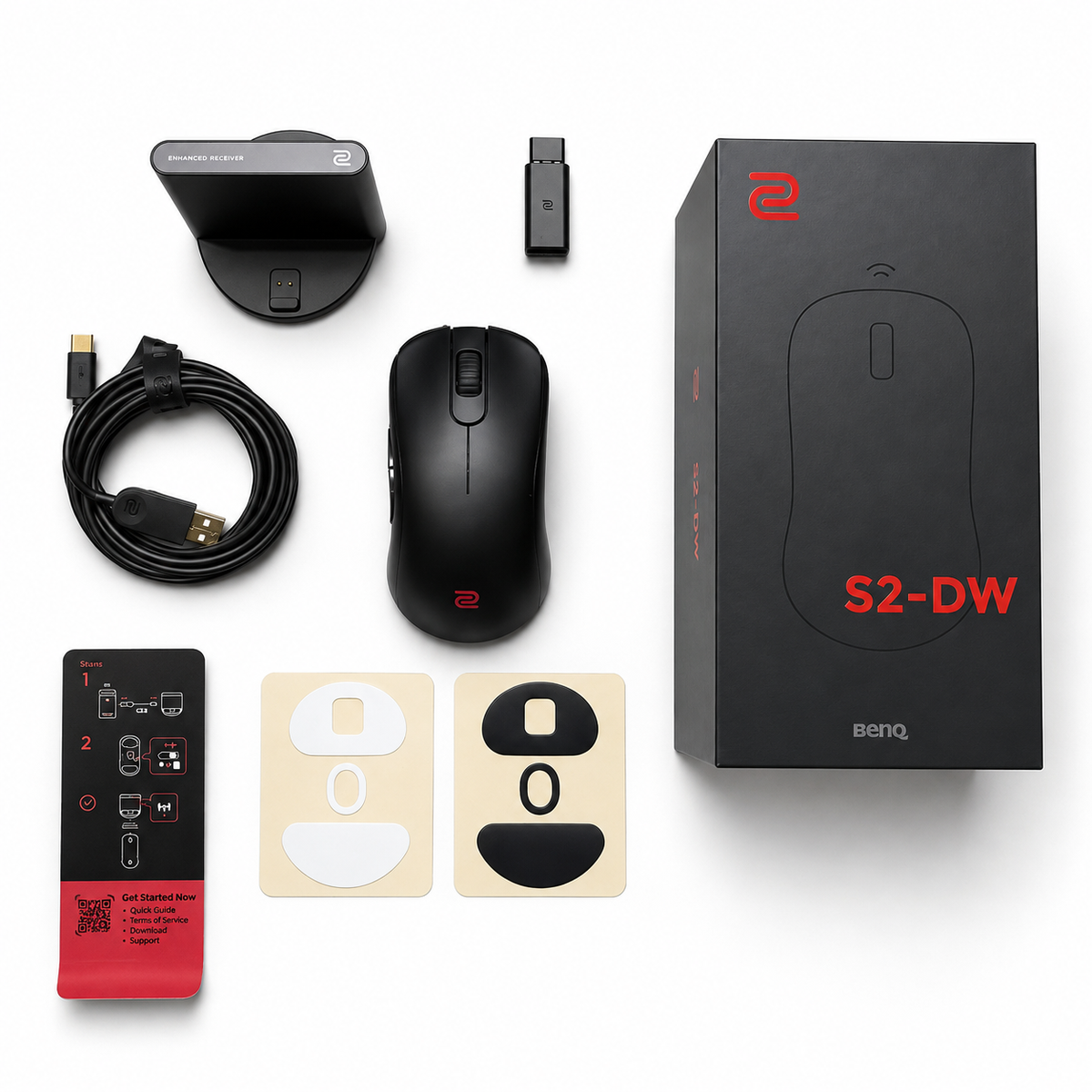 BenQ ZOWIE S2-DW Wireless Gaming Mouse with 4K Enhanced Receiver, Black Outlet
