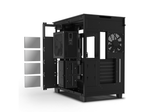 NZXT H9 Flow (CM-H91FB-01) - Kasë kompjuteri - e zezë