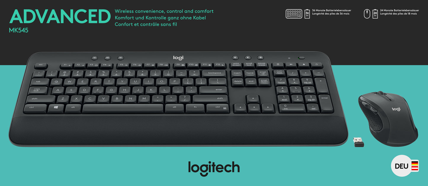 LOGITECH MK545 Advanced Wireless Keyboard and Mouse