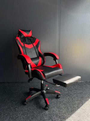 Karrige Gaming Chair with Footrest Red