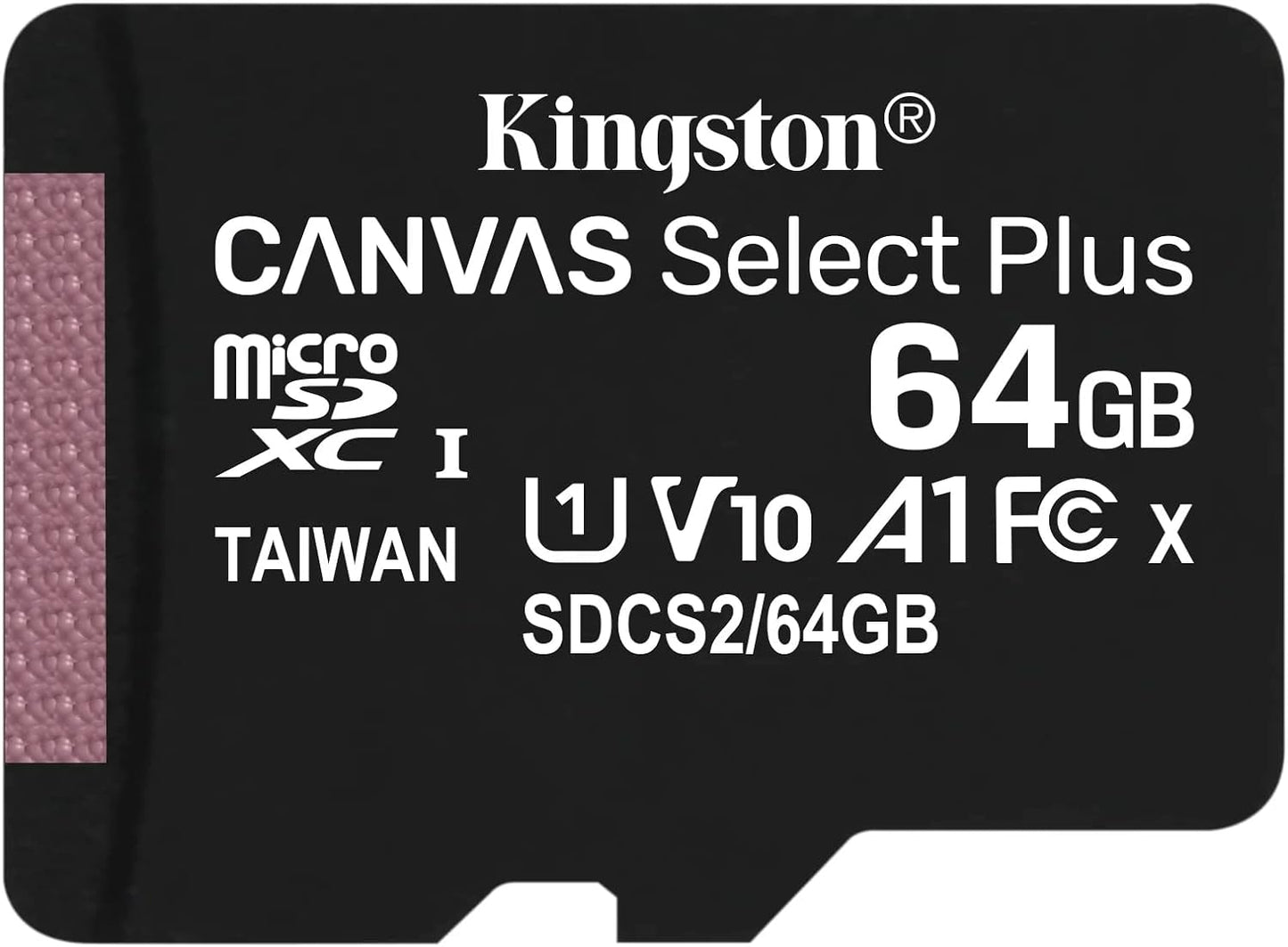 Kingston Flash Memory Card   64 GB with adapter Canvas Select Plus - microSDXC UHS-I -