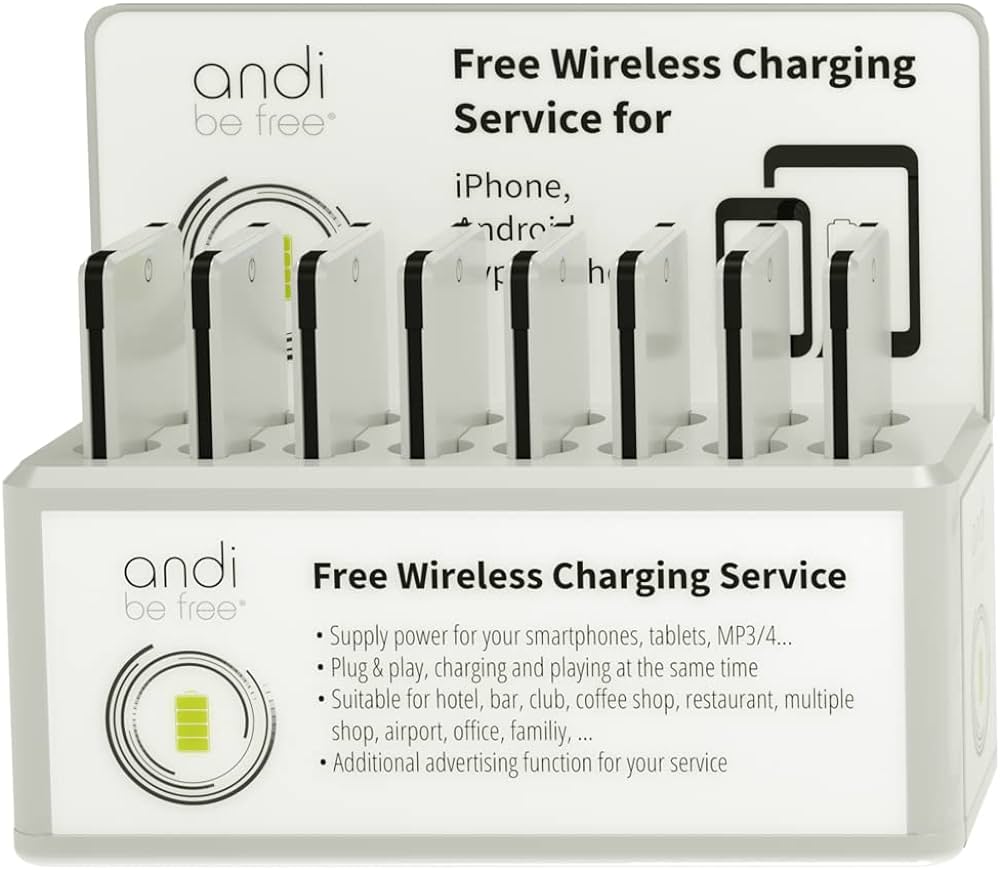 Andi Be Free Wireless Power Bank Charging Station