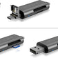 ICY IB-CR200-C Card Reader, External, USB 2.0, Type-C, microUSB, I