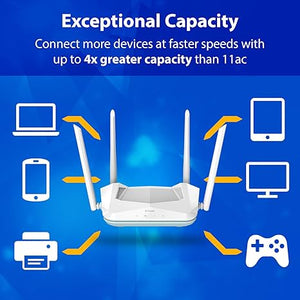 D-Link WiFi 6 Router, AX1500 Ai Series 802.11AX Smart Home Wireless Internet Gigabit Dual Band Network System