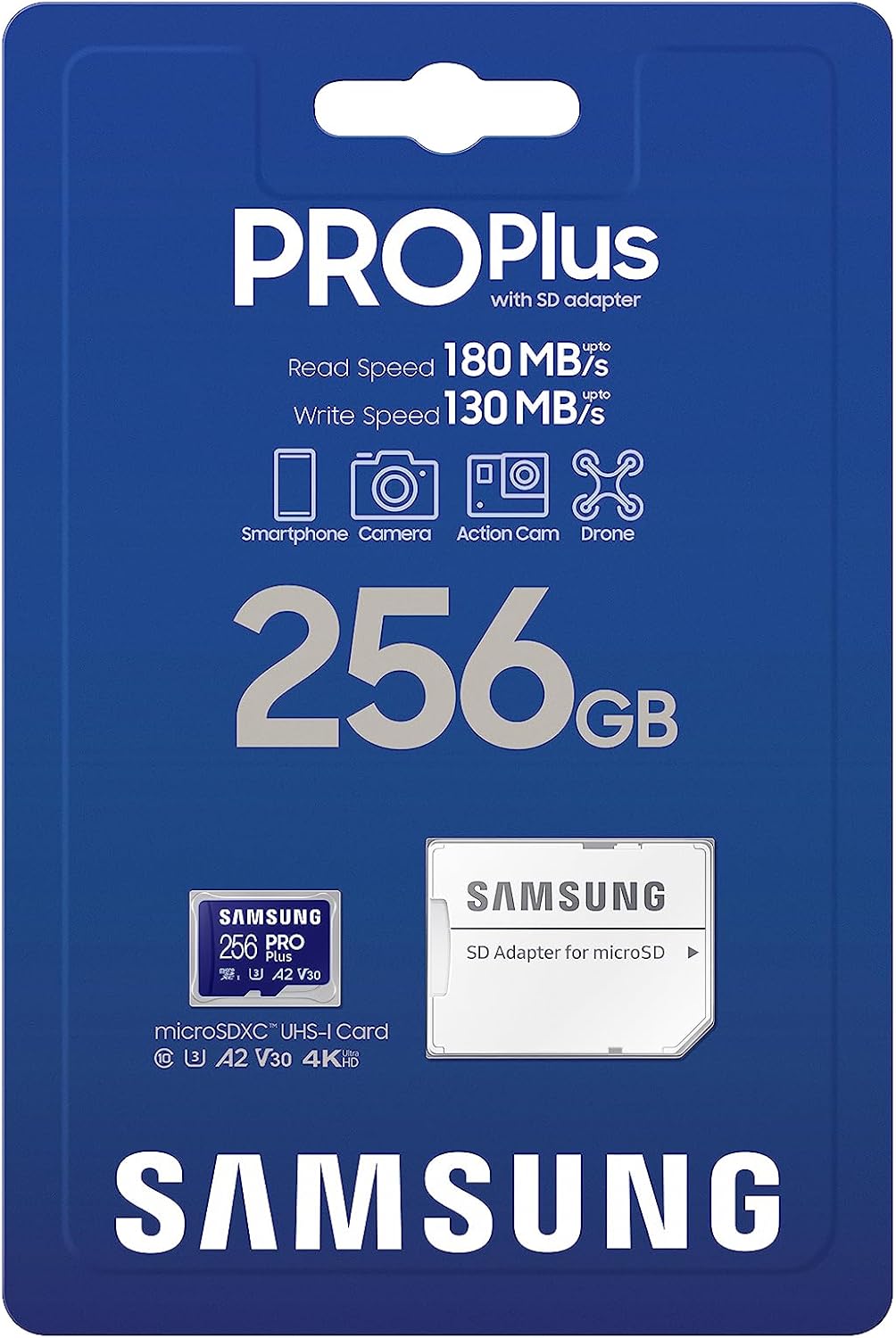 SD Card 256GB Samsung PRO Plus microSD UHS-I U3 Full hd 4k uhd