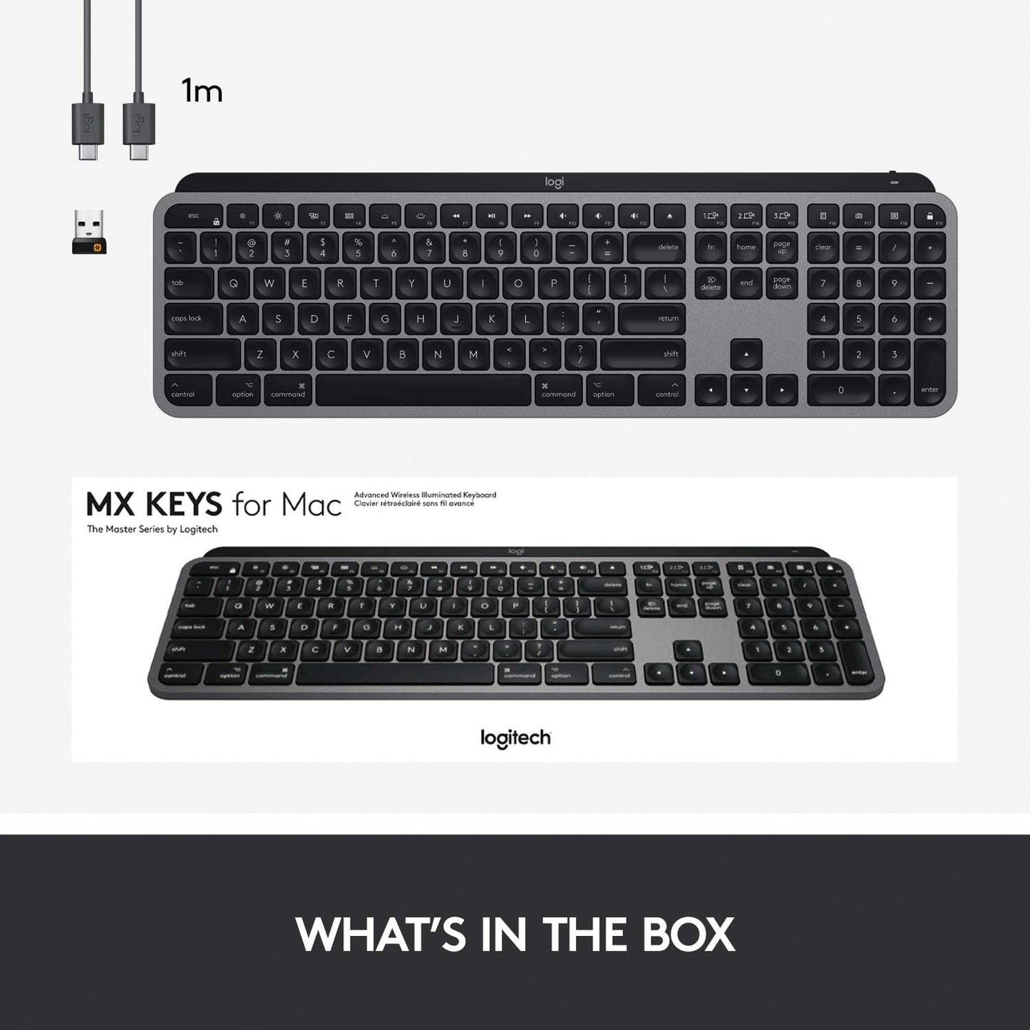 Logitech MX Keys for Mac - Wireless Illuminated Keyboard