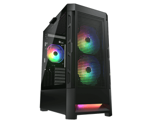 Kasë Cougar Airface RGB, e zezë, Midi Tower