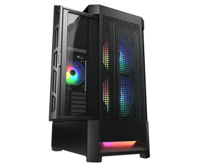 Kasë Cougar Airface RGB, e zezë, Midi Tower