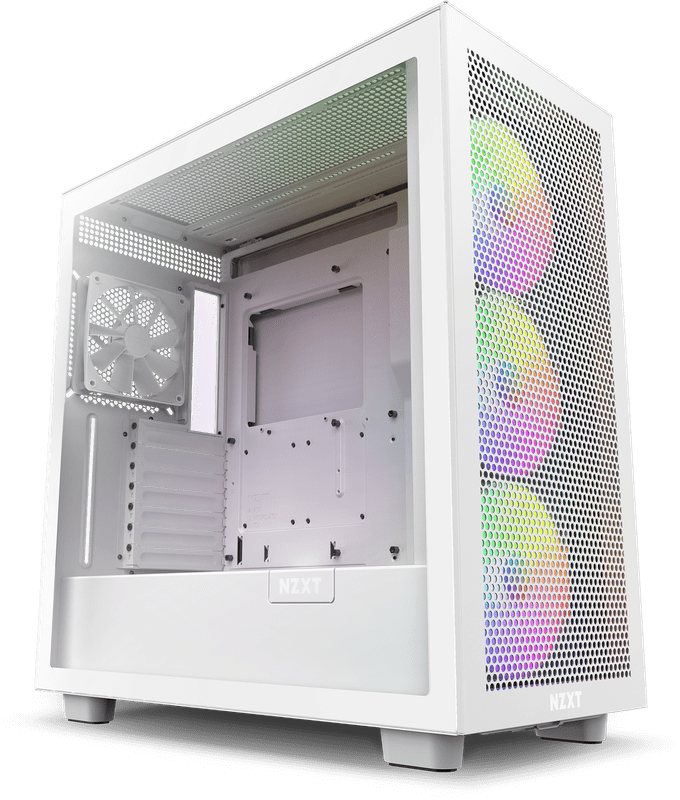 NZXT Case H7 Flow RGB White Midi ATX (CM-H71FW-R1) - Kasë kompjuteri - e bardhë