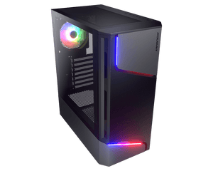 Kasë Cougar Cougar MX360 RGB Midi Towere zezë, Midi Tower