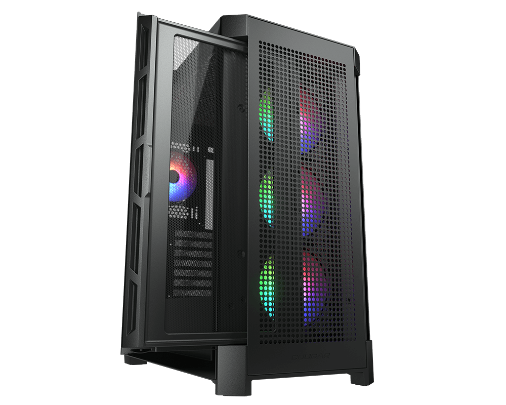 Kasë Cougar Gaming Mid Tower Case Airface Pro RGB Black