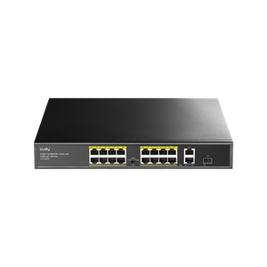 16-Port 10/100M PoE+ Switch with 1Gigabit Uplink and 1 Gigabit Combo SFP Port 200W