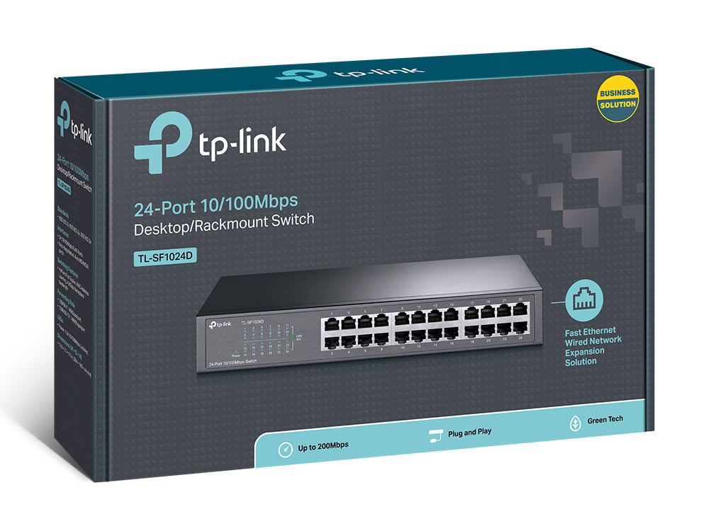 TL-SF1024D | 24-port 10/100Mbps Desktop/Rackmount Switch