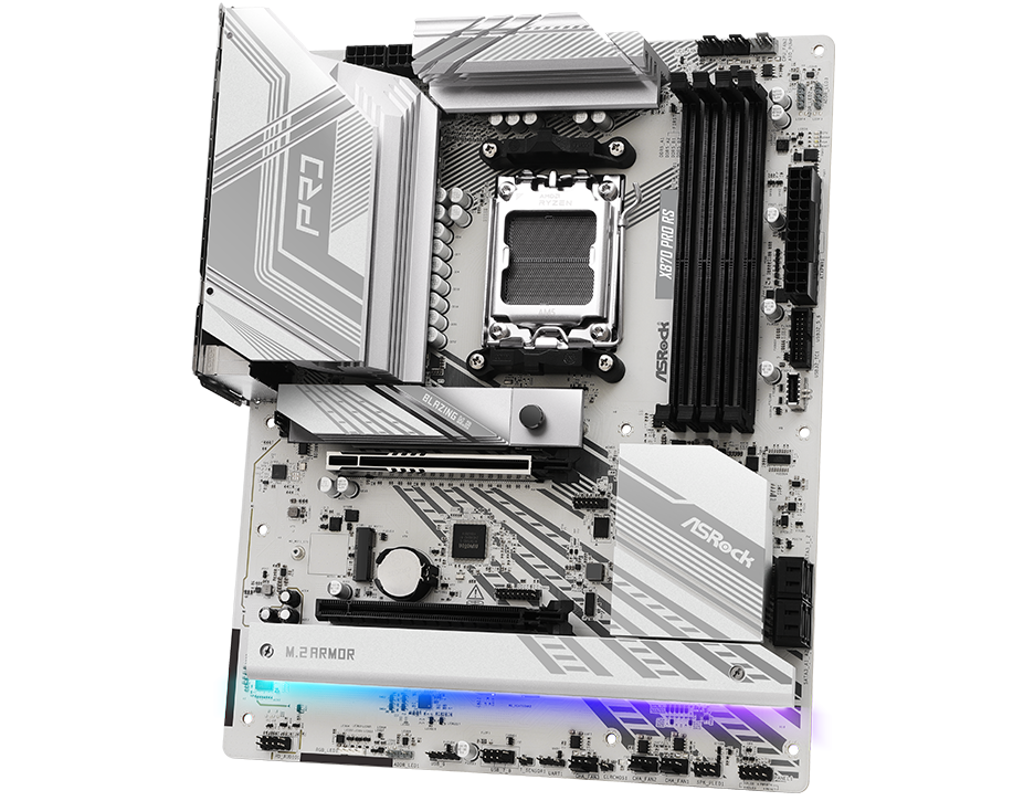 ASRock X870 Pro RS  AM5 Ryzen™ 9000, 8000 and 7000 Series Processors