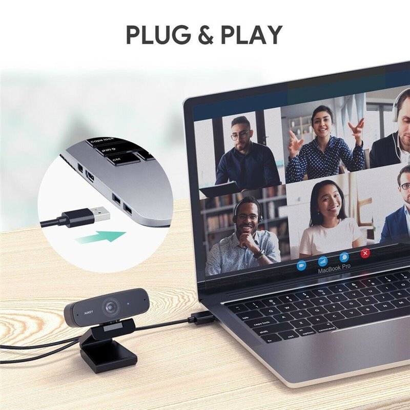 W3 Window Camera Aukey PC-W3 Stream Series Full HD Webcam with 1/2.9