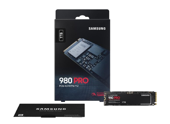 SAMSUNG 980 PRO SSD 1TB, PCIe 4.0 M.2 2280