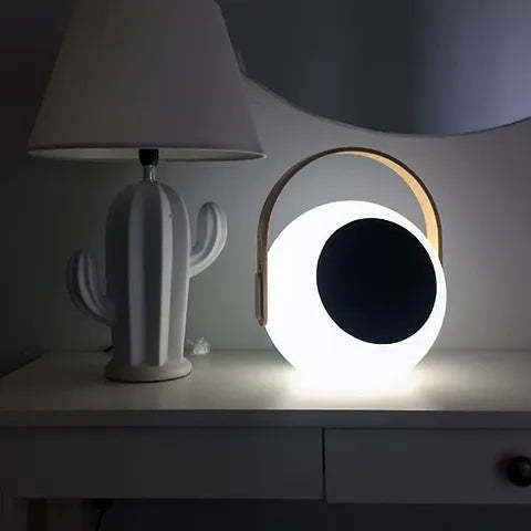 Mooni Eye Speaker Lantern with Wooden Handle