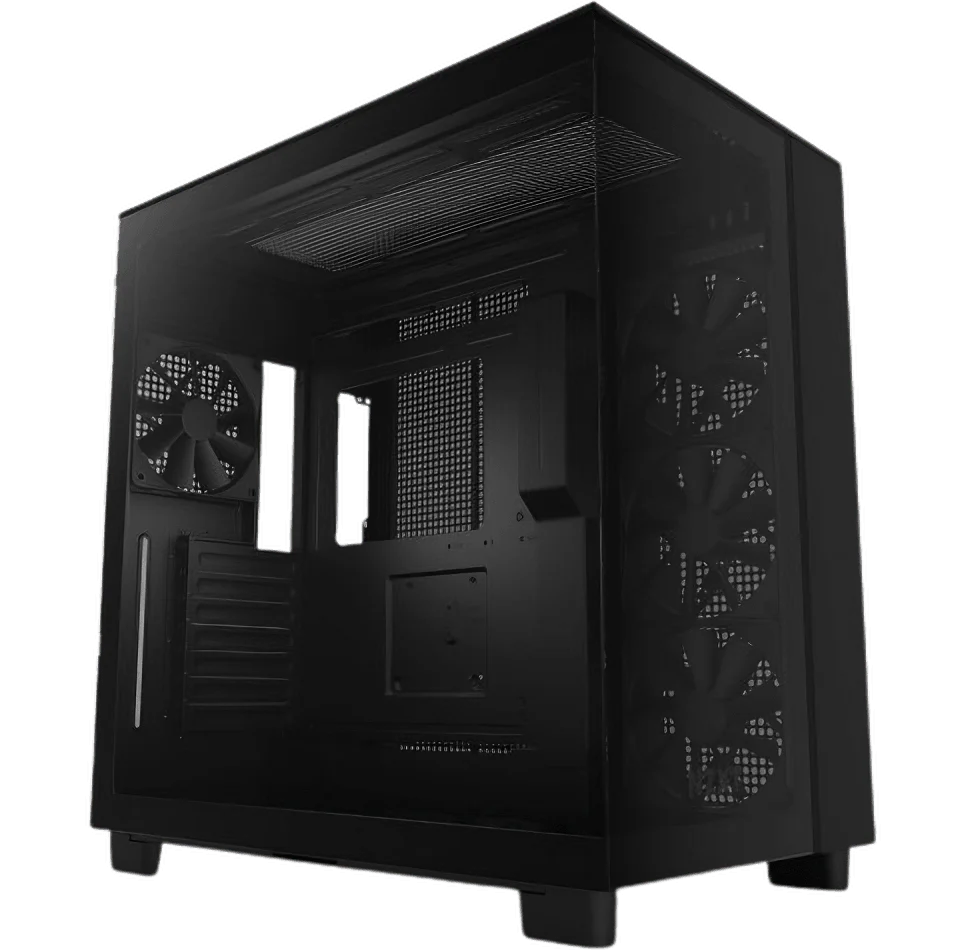 NZXT H9 Flow (CM-H91FB-01) - Kasë kompjuteri - e zezë