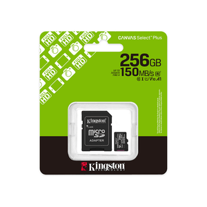 Kingston 256GB Canvas Plus Gen 3 150Mbps A1 MicroSD Card