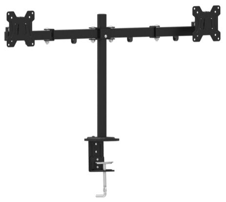 Adjustable desk 2-display mounting arm (tilting), 13”-27”, up to 7 kg