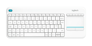 Logitech Wireless Touch Keyboard k400 with Built-in Multi-Touch Touchpad - White