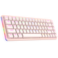 Rampage REBEL Pink Low Profile BLUE SWITCH US Layout Rainbow Mechanical