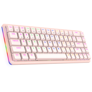 Rampage REBEL Pink Low Profile BLUE SWITCH US Layout Rainbow Mechanical